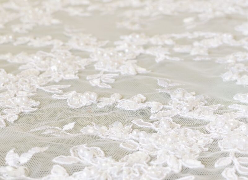 prikaz čipka materijala za venčanicu